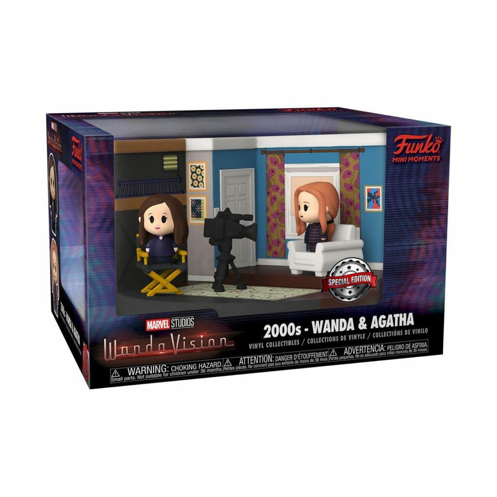 Was sind Funko Figuren? 1 Marvel Wanda & Vision 2000s Pop! Mini Moment agatha & Wanda verpackung