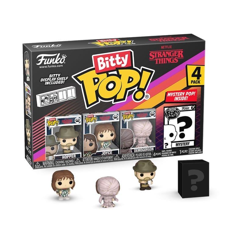 Was sind Funko Figuren? 5 Stranger Things Bitty POP! Vinyl Figuren 4er-Pack Hopper